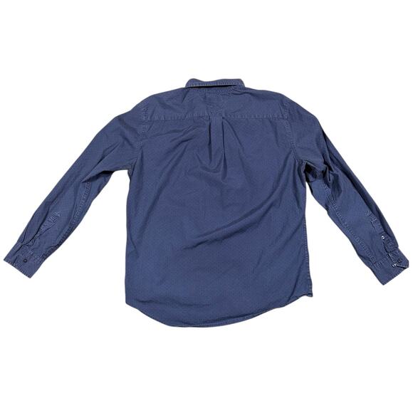 Tommy Hilfiger Men’s Button Down Shirt Blue Micro Dot Print L - Picture 5 of 9